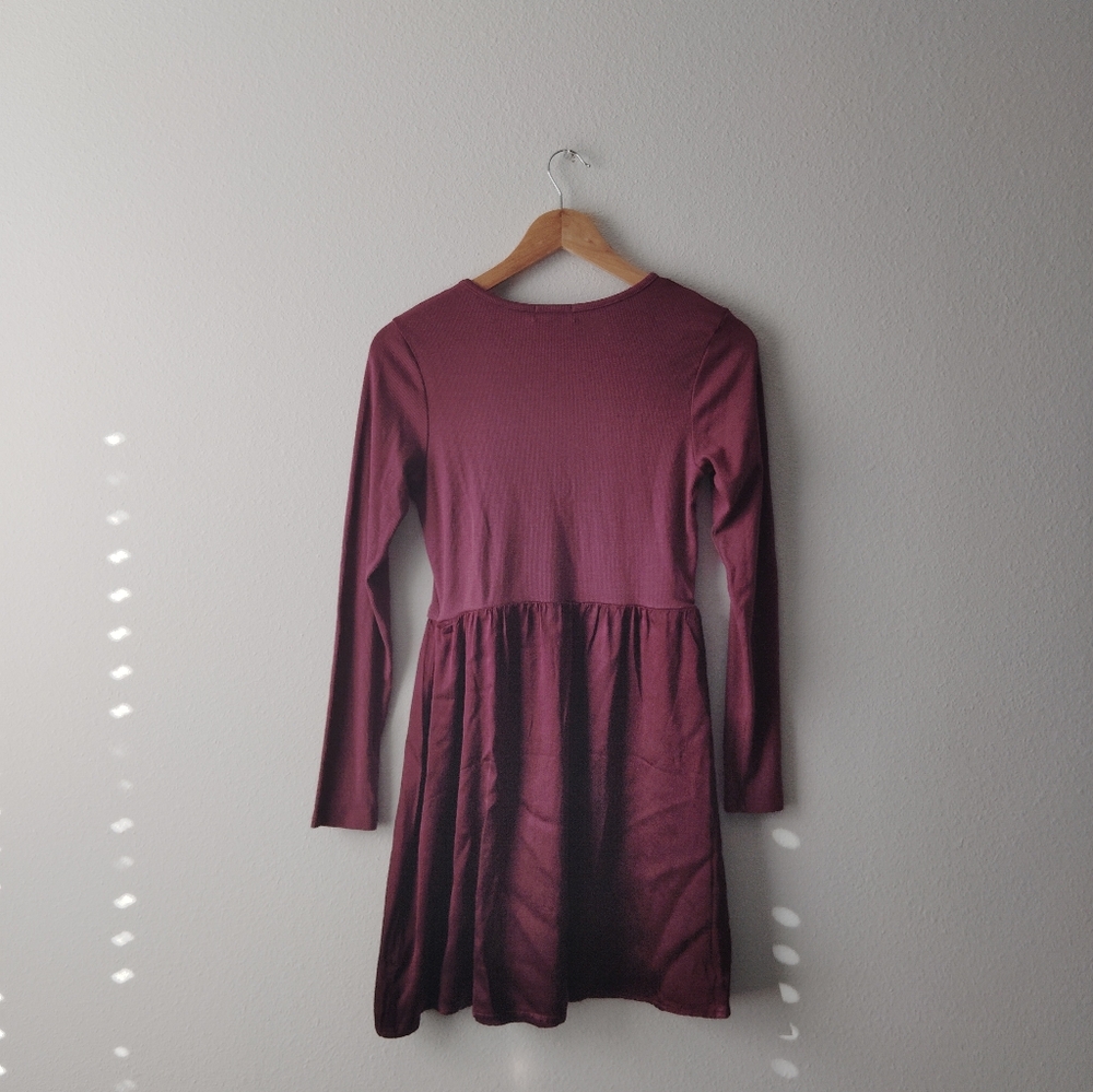 Michael Stars Plum Long Sleeve Dress - Picture 3 of 7